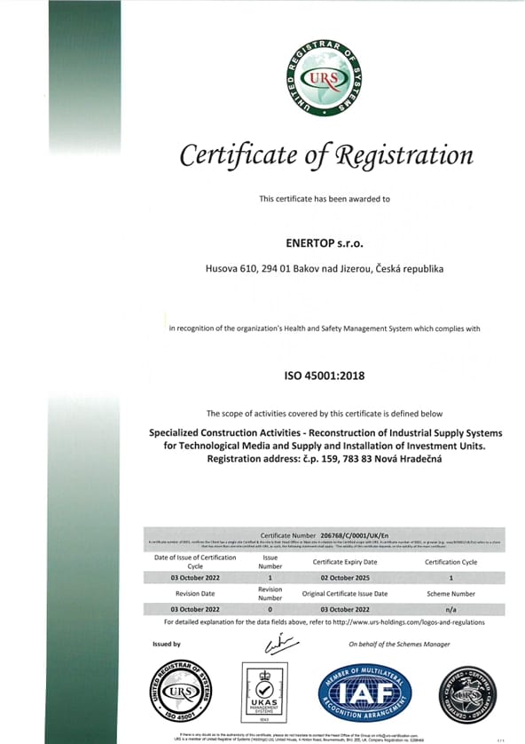 iso45001 2018 | Tepelná čerpadlo pro rodinné domy - Mladá Boleslav