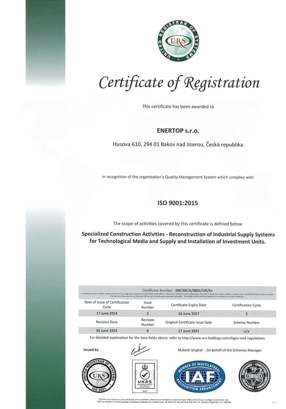 iso9001 2015 | Tepelná čerpadlo pro rodinné domy - Mladá Boleslav